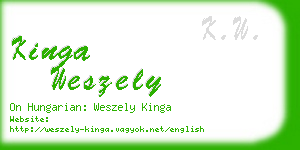 kinga weszely business card